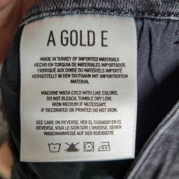 AGOLDE Chloe Low Rise Cotton Blend Washed Out Distressed Gray Denim Jeans Sz 28 - Picture 7 of 10